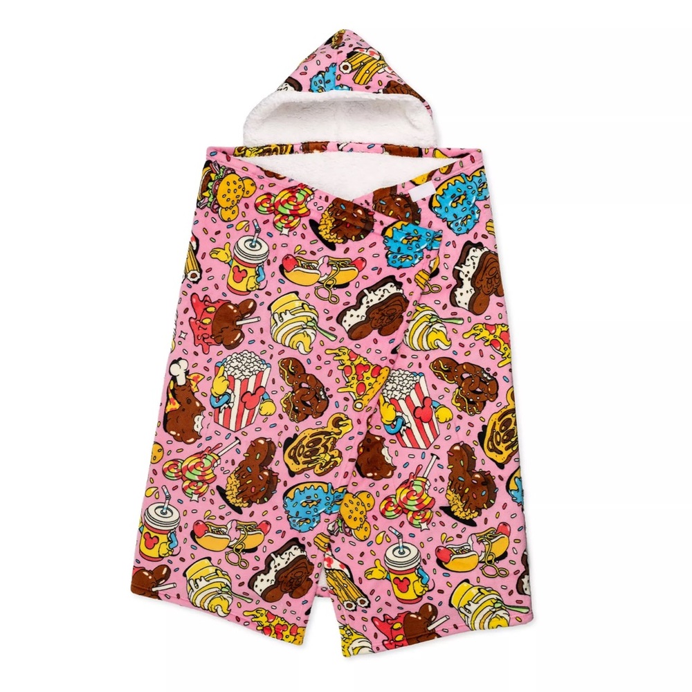 Disney Eats Wearable Fleece Sherpa Throw. Disneyland Walt Disney World Snacks